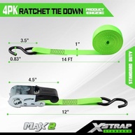 Kit 4 Correias de Amarração XSTRAP Standard 3,5m - Segurança Máxima para Carga e Veículos - imagem 4