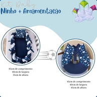 Almofada de Amamentação com Ninho Redutor Estrela e Lua Marinho - Conforto e Segurança para Bebês - imagem 3