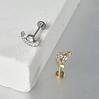 Piercing Titânio Lua Crescente: Elegância e Segurança - imagem 1