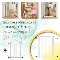Portão de Segurança Pet e Bebê 70x80cm com Extensor | Proteção Versátil para Cães, Crianças e Corredores - imagem 4