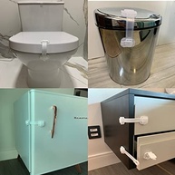 Kit 8 Trava Gaveta Armário Segurança Infantil Transparente - Proteja com Estilo - imagem 3