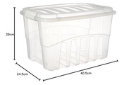 Caixa Plástica com Tampa e Trava 19,8L - Plasútil Incolor - Organize com Estilo e Segurança - imagem 3