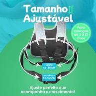 Colete de Segurança Infantil para Garupa, Ajustável 60-110cm, Dobrável, com Faixas Refletivas, para Crianças 2-12 Anos - imagem 4