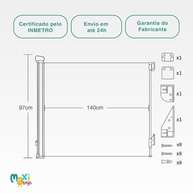 Portão de Segurança Tela Retrátil Infantil 140cm Maxi Baby - Proteja com Estilo - imagem 3