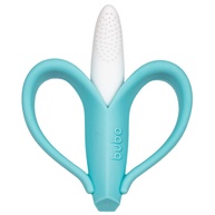 Massageador de Gengiva Banana Color Azul com Cerdas Curtas - Silicone Seguro BPA Free - imagem 1