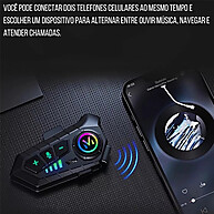 Fone Bluetooth para Capacete Y10: Som Imersivo e Seguro - imagem 1
