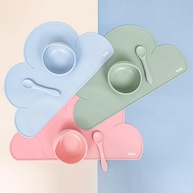 Jogo Americano em Silicone Infantil Buba - Seguro, Macio e Lavável - Azul - imagem 3