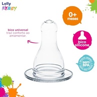 Lolly Bico Mamadeira R Transparente Universal - Seguro, Sem BPA e Confortável para Bebês - imagem 4