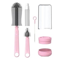 Kit Escovas de Limpeza 4 em 1 para Mamadeira, Garrafa e Copo - Silicone Seguro e Portátil - imagem 4