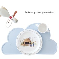 Tapete de Silicone para Refeições Infantil em Formato Nuvem - Seguro, Antiderrapante e Fácil de Limpar - imagem 2