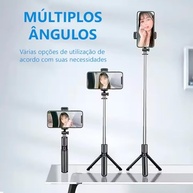 Bastão Tripé Selfie 360º Bluetooth Multifuncional com Controle Remoto - Leve e Estável - imagem 4