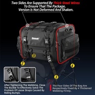 Bolsa de Selim Expansível Rhinowalk 33-45L: Aventura Impermeável para Sua Moto - imagem 4