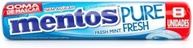 Gomas de Mascar, Mentos, Pure Fresh Mint, Sem Açúcar, Sabor de Menta - 16g | 8 Unidades - imagem 1