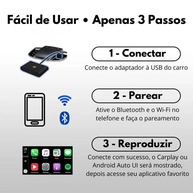 Adaptador CarPlay Sem Fio: Liberte seu iPhone e Android com Conexão Automática e Atualização Online - imagem 4