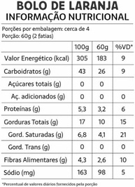 Bolo de Laranja com Gotas Sem Glúten Sem Açúcar Sem Leite Belive 260g - imagem 3