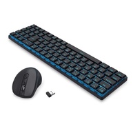 Kit Redragon Office BS-8772 BK: Teclado Mecânico Low Profile e Mouse Ergonômico Sem Fio com LED Azul - imagem 4