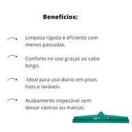 Rodo Vai Vem Noviça M - Limpeza Eficiente em Pisos Lisos sem Esforço - imagem 5