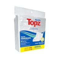 Algodão Quadrado Dupla Face TOPZ 100 Unidades Sem Perfume - Qualidade Nacional - imagem 2