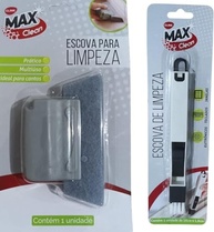 Kit 2 Escovas de Limpeza Microfibra e Plástico - Fendas, Cantos e Teclados Sem Riscos - imagem 4