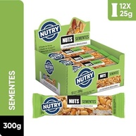 Nutry Barra de Nuts Sementes 25g - Display Com 12 Unidades - Com Castanhas Brasileiras, Amendôas e Sementes de Gergelim, Linhaça, Girassol e Abóbora - imagem 1