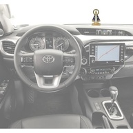 Miniatura Nossa Senhora Aparecida Painel Carro Dourado Branco com Strass Autocolante - imagem 4