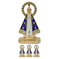 Kit 4 Mini Imagem Nossa Senhora Aparecida Dourada com Strass - Proteção e Fé no Painel do Carro - imagem 2