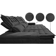 Sofá 3 Lugares Retrátil e Reclinável Inbox Senses 2,00m Velusoft Preto - Conforto e Estilo para sua Sala - imagem 5