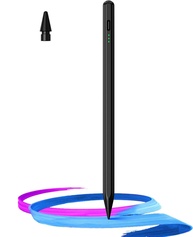 Caneta Stylus para iPad: Precisão, Sensibilidade à Inclinação e Rejeição de Palma - Compatível com Vários Modelos (Preta) - imagem 1
