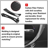 Maçaneta Interna Fibra de Carbono para BMW Série 3 E90/E91/E92/E93 (2004-2011) - Kit 6 Peças - imagem 5