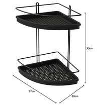 Porta Shampoo Duplo de Canto Preto Stolf - Organize seu Banheiro com Estilo - imagem 3