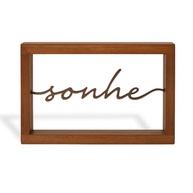 Escultura Decorativa Sonhe em Metal e Madeira - Inspire Seu Espaço com Estilo - imagem 2