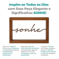 Escultura Decorativa Sonhe em Metal e Madeira - Inspire Seu Espaço com Estilo - imagem 5