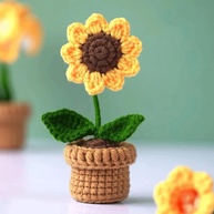 Mini Flores de Crochê Feitas à Mão: Charme Artesanal para Seu Jardim, Carro e Casa - imagem 1
