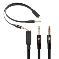 Cabo Adaptador P2 Macho para P3 Fêmea: Conecte Seu Microfone e Fone em 18cm! - imagem 2