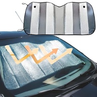 Protetor Solar Automotivo Universal Metalizado 129x60cm - Proteção UV e Calor para Seu Carro - imagem 1