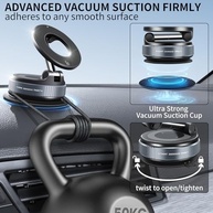 Suporte Magnético ILKCC com Sucção a Vácuo 360° - O Companheiro Perfeito para Seu Smartphone! - imagem 5