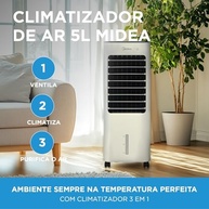 Climatizador de Ar 5L Midea 127V 60Hz - Refresque seu Ambiente com Tecnologia Avançada - imagem 5
