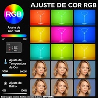 Iluminação Selfie RGB com Clipe Ajustável: Eleve Seus Vídeos e Fotos! - imagem 4