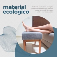 Puff Banqueta em Madeira Maciça Estofada - Conforto e Estilo para Seus Ambientes - imagem 3