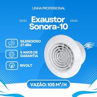 Renovador de Ar Exaustor Ultra Silencioso Sonora 10 - Sicflux 100mm | Combate Umidade, Mofo e Mau Cheiro - imagem 3