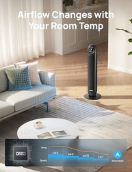Dreo Ventilador de Torre Inteligente Silencioso 28 dB com Controle por App e Oscilação 90° - imagem 5