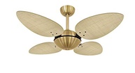 Ventilador de Teto Dourado 4 Pás Volare Office Pétalo Palmae com Design Natural e Silencioso - imagem 2