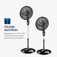 Ventilador de Coluna Mondial 40cm Turbo 8 Pás - Silencioso e Potente - imagem 5