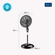Ventilador de Coluna Mondial 40cm Turbo 8 Pás - Silencioso e Potente - imagem 3