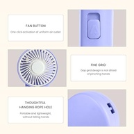 Mini Ventilador Pessoal Portátil | Leve, Silencioso e Compacto para Viagens, Escritório e Ambientes Externos - imagem 5