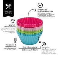 Jogo de Formas para Muffins Redondo 12 Peças - Silicone Alimentar Antiaderente Mimo Style - imagem 3