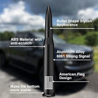 Antena Bullet 50 Cal para Ford, Dodge Ram, Chevy, GMC: Sinal Perfeito e Estilo Inigualável - imagem 4