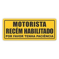 Imã de Carro "Recém Habilitado" 25x10cm Amarelo - Sinalize Sua Jornada! - imagem 2