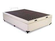 Cama Box Baú Casal Sintético Corino Blindado Bege – Design Moderno e Espaço Extra - imagem 5