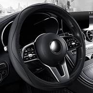 Capa de Volante Universal em Couro Sintético Preto - Conforto e Segurança para Seu Carro - imagem 2